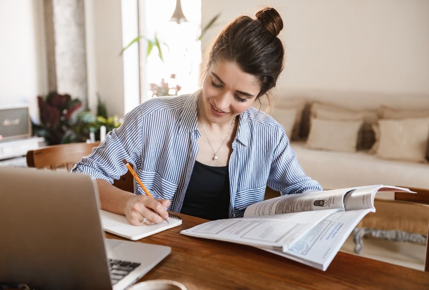 Girl studying